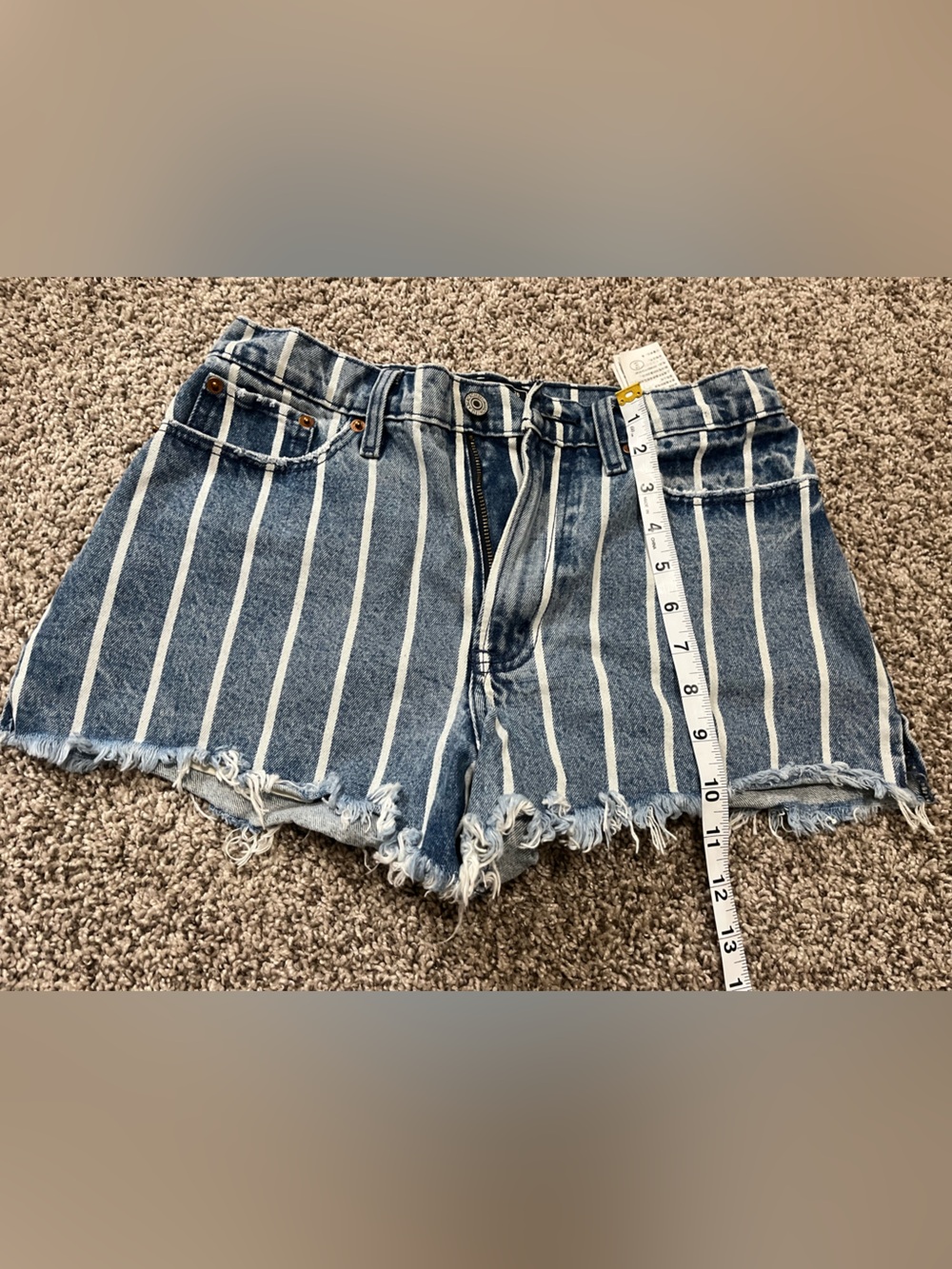 Abercrombie & Fitch High Rise Striped Short